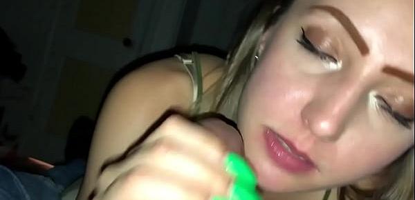  POV Blow Job Green Eyed German Sucking While Her BFF Was In The Bed Next To Us BBC